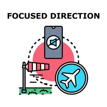 Flight mode for focused communication direction Stock Illustration
