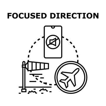 Flight mode for focused communication direction Stock Illustration