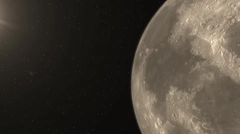 Flight to the moon Stock Footage 64050442