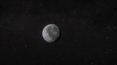 Flight to the Moon - Space. Moon and Craters Vídeos de archivo 225318629