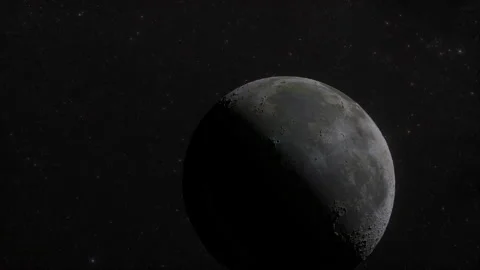 Flight to the Moon - Space. Satellite of the Earth Stock Footage 225318873