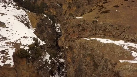 Flight to the mountain gorge Stock Footage 114543013