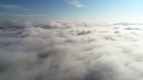 Flight in mountains like bird through clouds. Stock Footage 83761142