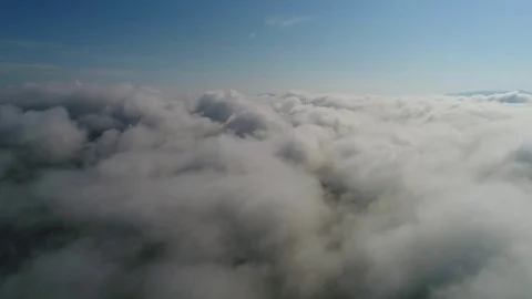 Flight in mountains like bird through clouds. Stock Footage 83762219