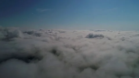 Flight in mountains like bird through clouds. Stock Footage 83762436