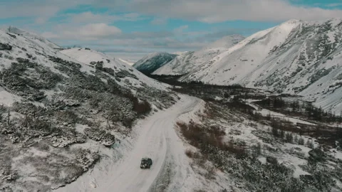 Flight in the mountains. Birds in the sky above the mountains. Mountain colors. Stock Footage 196098977