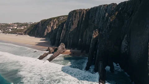 Flight to the mountains by the ocean Stock Footage 297167242