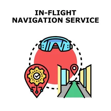 In flight navigation service concept for augmented reality Stock Illustration