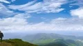 The flight near four people on the mountain 4k or 4k+ Resolution