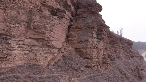 Flight near old rocks Stock-Footage 123709760