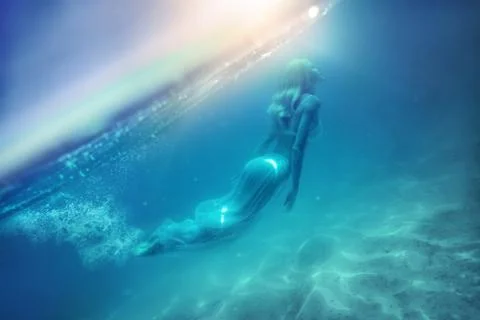 Flight in the ocean Stock Photos