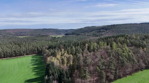A flight in the Odenwald Stock Footage 285782554