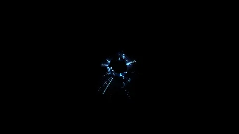 Flight in out neon lights grid net cyber tunnel motion graphics animation Stock-Footage 99863768