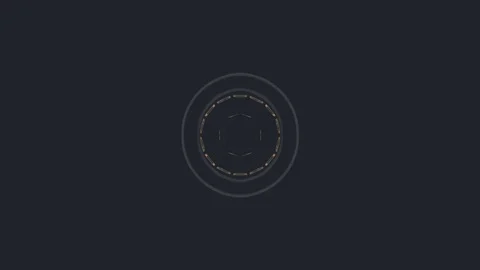 Flight in out through block neon lights kaleidoscopic abstract cyber tunnel Stock Footage 88433164