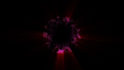 Flight in out through PURPLE RED neon hyperspace lights digital tunnel motion Stock-Footage 88548417