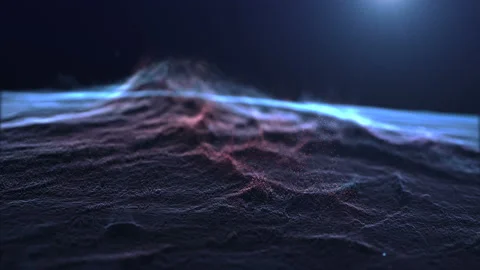 Flight over the abstract surface of the planet 库存影片 89967194