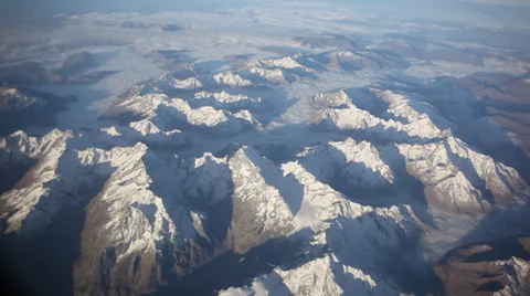 Flight over the alps with plane Stock-Footage 32284507