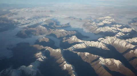 Flight over the alps with plane Stock Footage 32284590