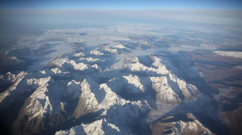 Flight over the alps with plane Stock-Footage 32284617