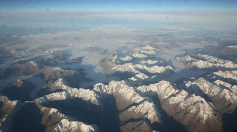Flight over the alps with plane Stock-Footage 32284634