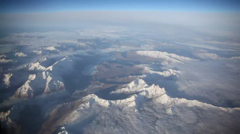 Flight over the alps with plane Stock-Footage 32284755