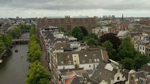 flight over amsterdam city day time Stock Video Pond5