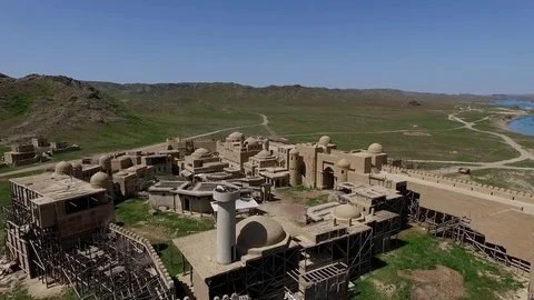 Flight over an ancient castle. Stock Footage 75741626