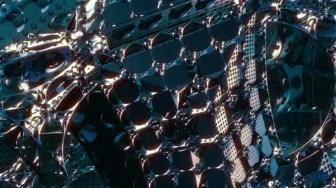 Flight over artificial still complex object n1279 Stock Footage 14826388