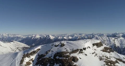 Flight over Austrian Alps Video stock 72165361
