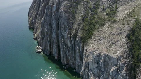 Flight over Baikal 3 Stockbeeldmateriaal 236144084