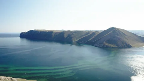 Flight over Baikal 5 Stock Footage 236144156