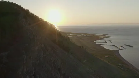 Flight over Baikal Stock Footage 236144230