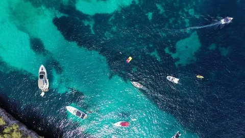 Flight over the bay of majorca Stock Footage 121692830