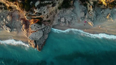 A flight over a beach in Albania Video stock 236101469