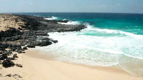Flight over beach Stock Footage 104422975