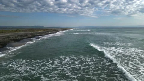 A flight over a beach Video stock 153710939