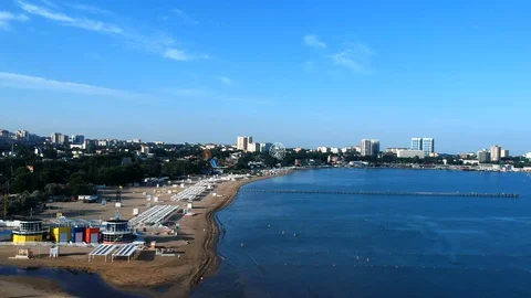 Flight over the beach2 Stock Footage 128692944