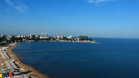 Flight over the beach3 Stock Footage 128693021