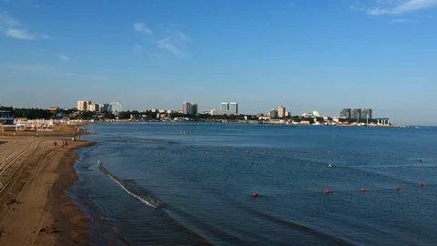 Flight over the beach4 Stock Footage 128693043
