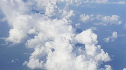 Flight over beautiful clouds, time lapse Stock Footage 56607642