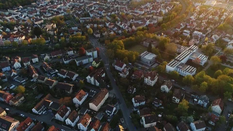 Flight over the beautiful rustic city Weinsberg in Heilbronn district in Germany Stock Footage 124465844