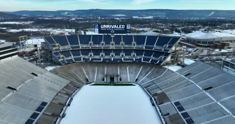 Flight over Beaver Stadium. Penn State Nittany Lions football stadium Stock Footage 170099124