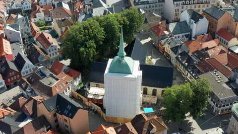 Flight over Bergen, the second largest city in Norway Video stock 128118917
