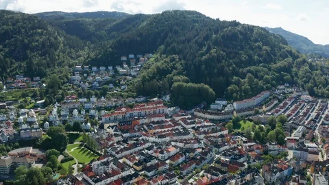 Flight over Bergen, the second largest city in Norway Video stock 128119199
