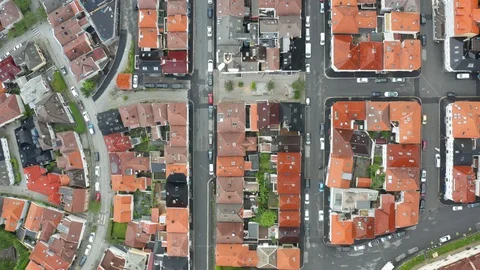 Flight over Bergen, the second largest city in Norway Video stock 128120291