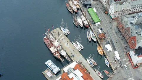 Flight over Bergen, the second largest city in Norway Stock Footage 128120391