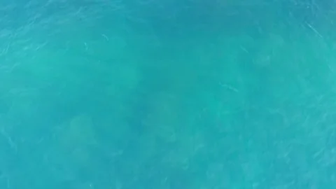 Flight over blue clear water Stock Footage 92224596