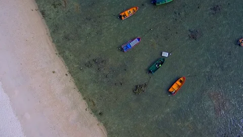 Flight over boats Video stock 103509771