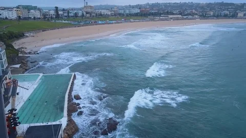Flight over Bondi Beach 스톡 동영상 77113613