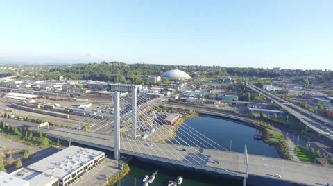Flight Over Bridge Stock Footage 54643602